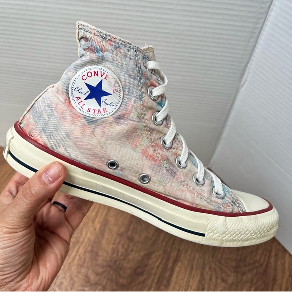 Converse High Top Faded BoHo Floral Patchwork Sneakers Size 6 - Picture 11 of 15